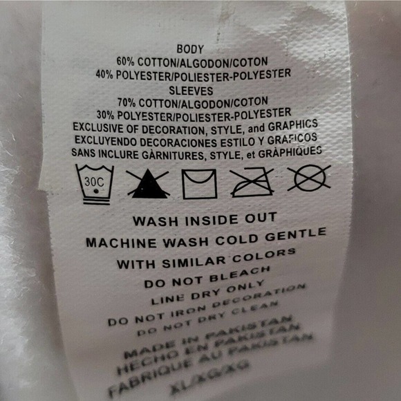 Majestic Fan Fashion New England Patriots Glitter Spellout Sweatshirt XL - Picture 6 of 6